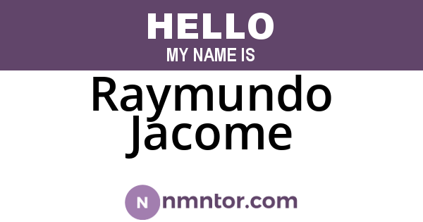 Raymundo Jacome