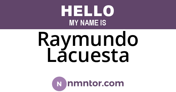 Raymundo Lacuesta