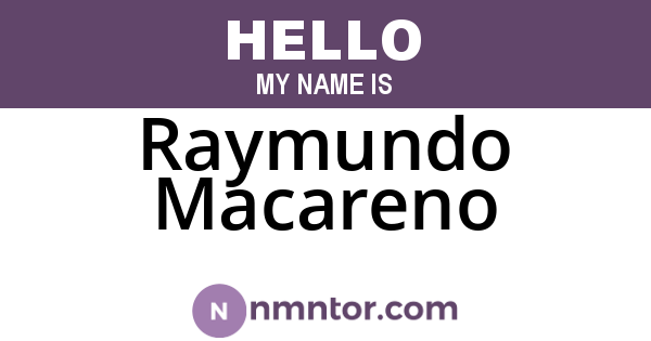 Raymundo Macareno