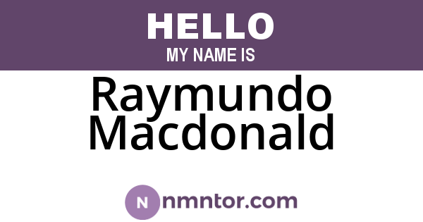 Raymundo Macdonald