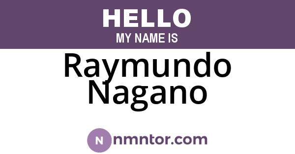 Raymundo Nagano