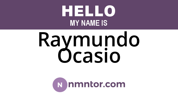 Raymundo Ocasio