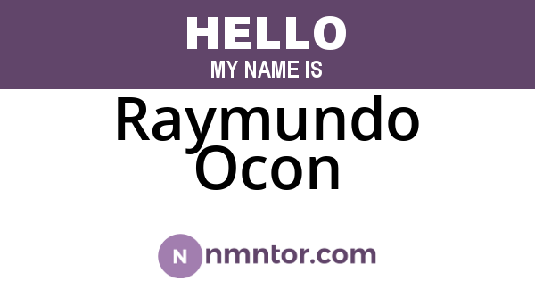 Raymundo Ocon