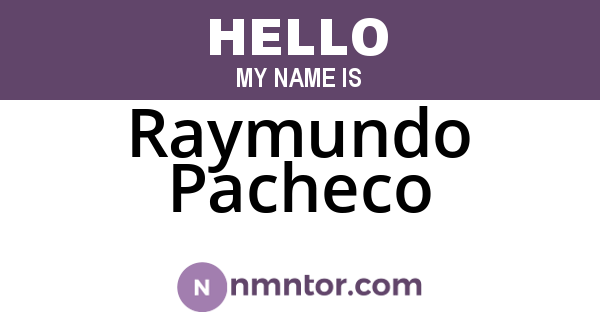 Raymundo Pacheco