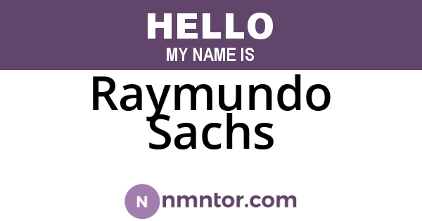 Raymundo Sachs