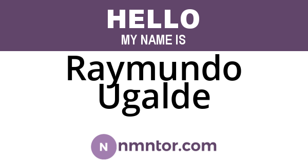 Raymundo Ugalde