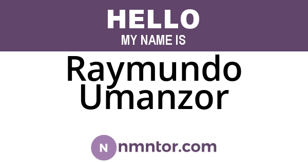 Raymundo Umanzor