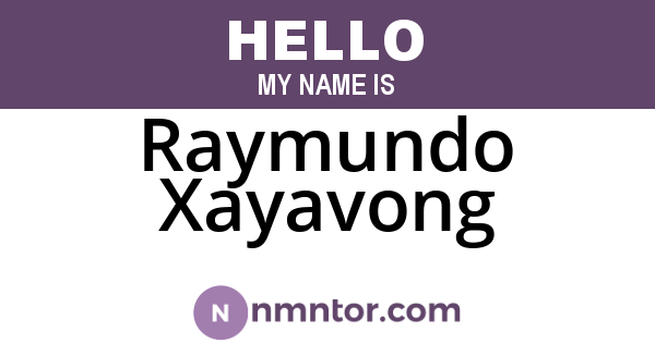 Raymundo Xayavong