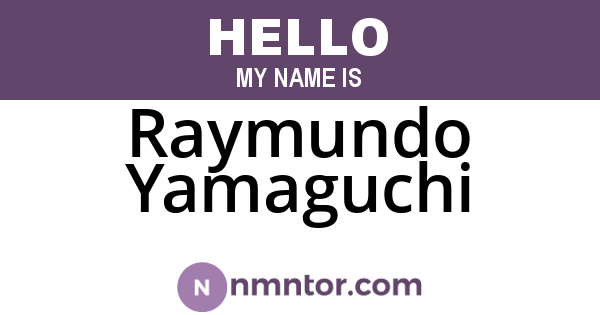 Raymundo Yamaguchi