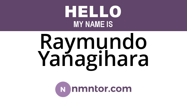 Raymundo Yanagihara