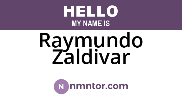 Raymundo Zaldivar