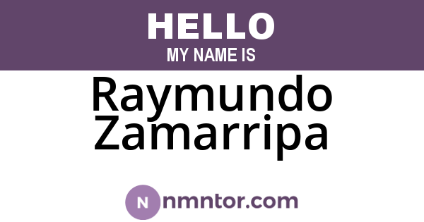 Raymundo Zamarripa