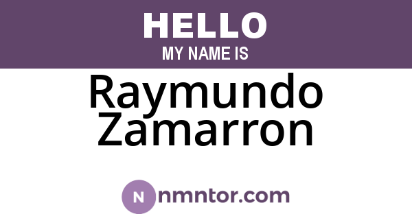 Raymundo Zamarron