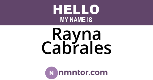 Rayna Cabrales