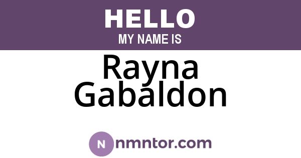 Rayna Gabaldon