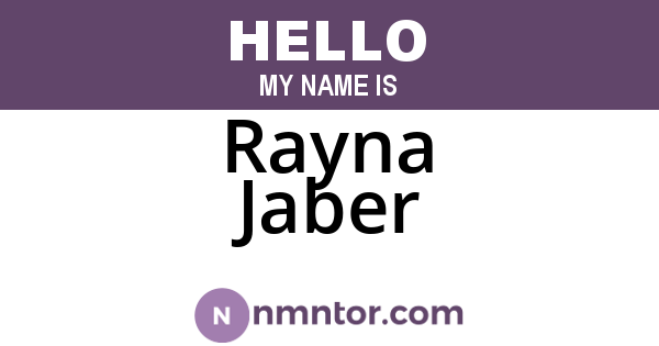 Rayna Jaber