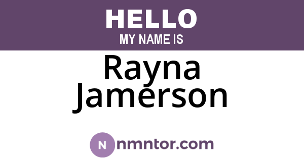 Rayna Jamerson