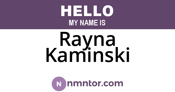 Rayna Kaminski