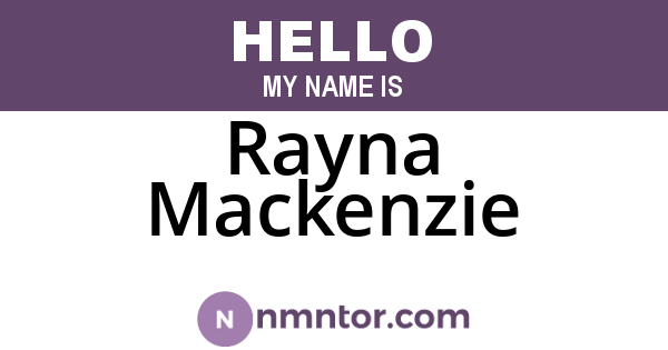 Rayna Mackenzie