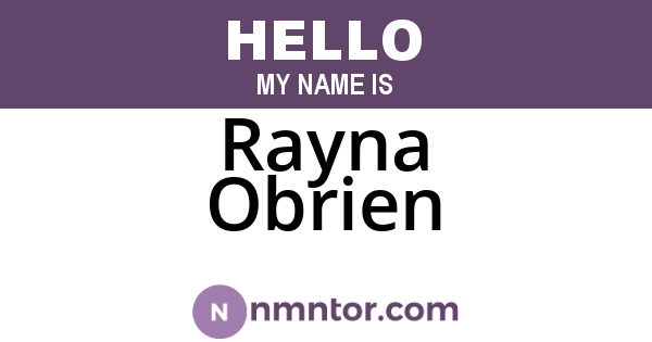 Rayna Obrien