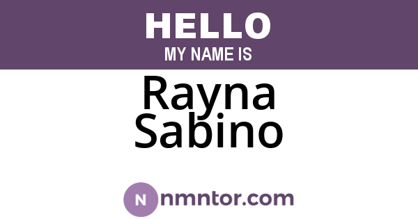 Rayna Sabino