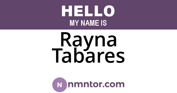 Rayna Tabares