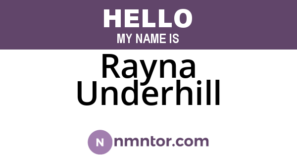 Rayna Underhill