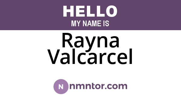 Rayna Valcarcel