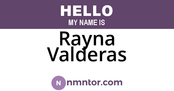 Rayna Valderas