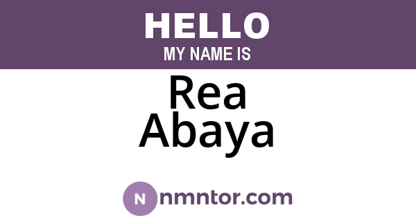 Rea Abaya