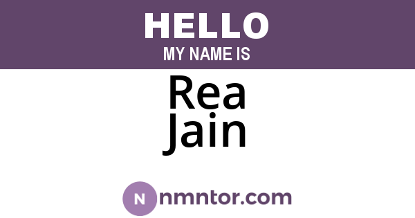 Rea Jain