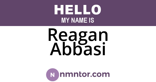 Reagan Abbasi