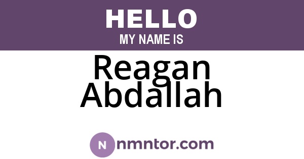Reagan Abdallah