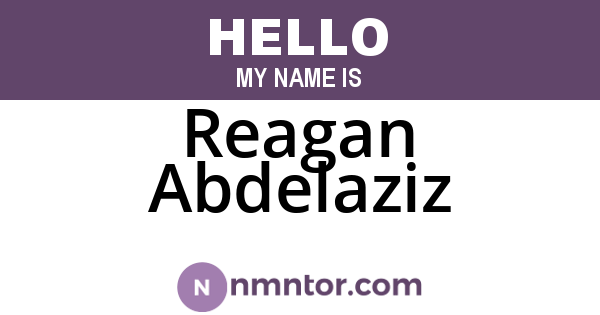 Reagan Abdelaziz