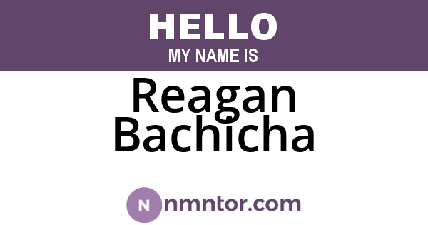 Reagan Bachicha