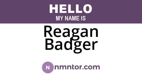 Reagan Badger