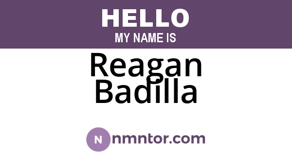 Reagan Badilla