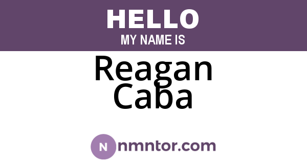 Reagan Caba