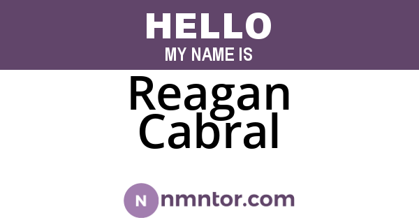 Reagan Cabral