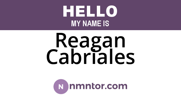 Reagan Cabriales