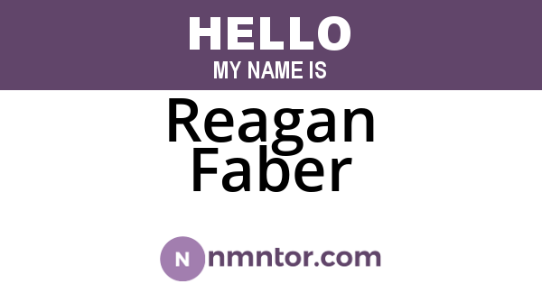 Reagan Faber