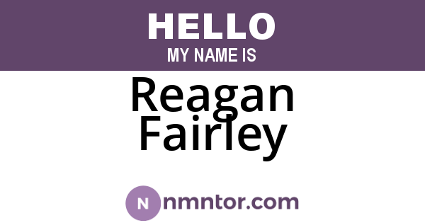 Reagan Fairley