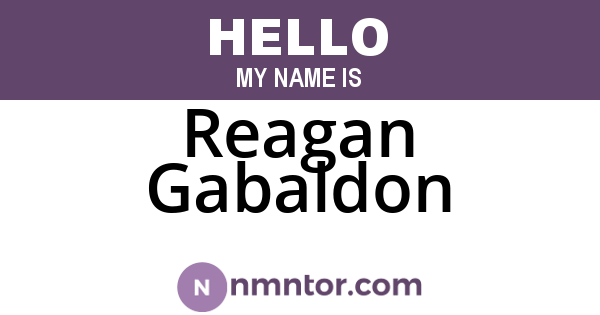 Reagan Gabaldon