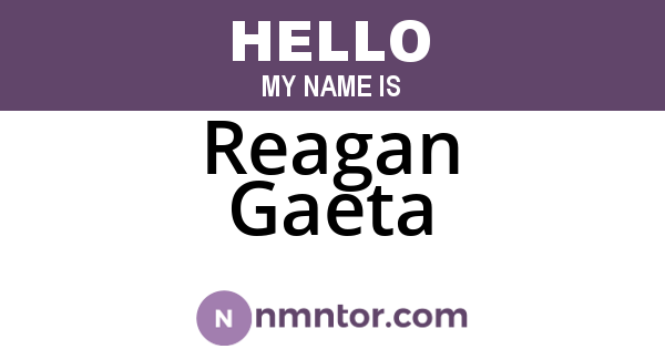 Reagan Gaeta