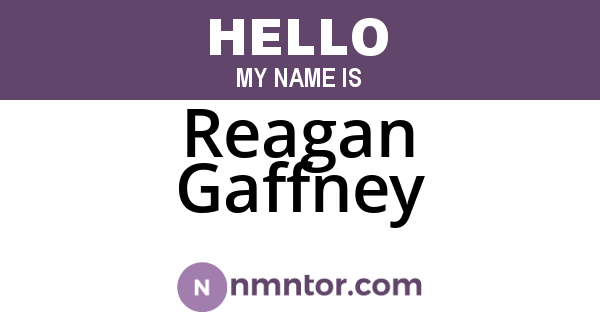 Reagan Gaffney