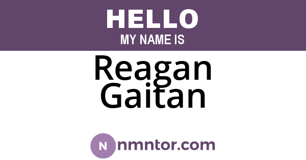Reagan Gaitan