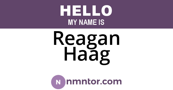 Reagan Haag