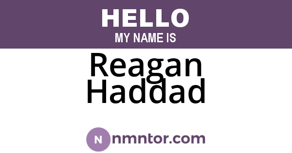 Reagan Haddad