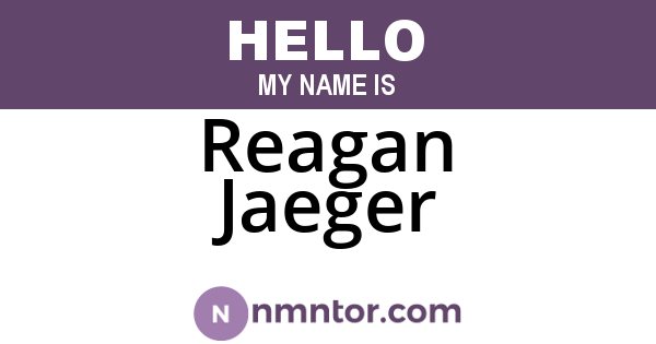 Reagan Jaeger