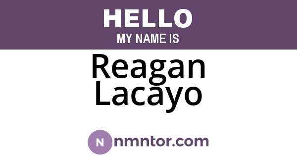 Reagan Lacayo